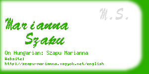 marianna szapu business card